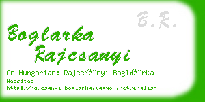 boglarka rajcsanyi business card